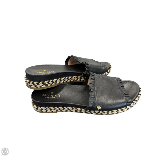 Sandals Designer By Kate Spade In Black, Size: 8