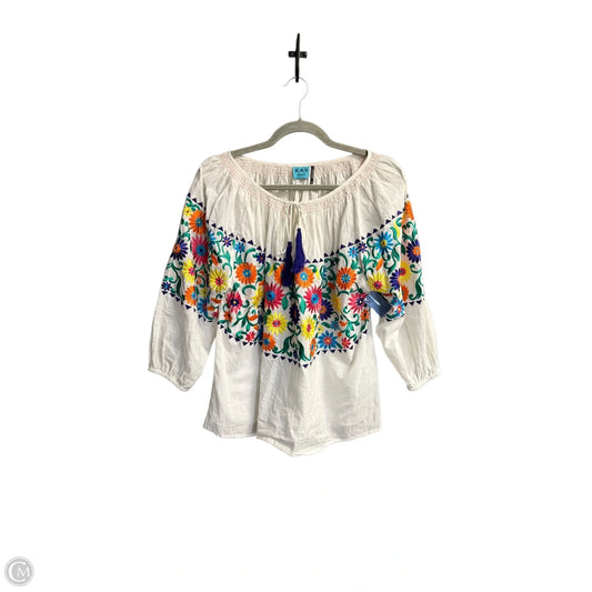 Top 3/4 Sleeve By Clothes Mentor In Floral Print, Size: S