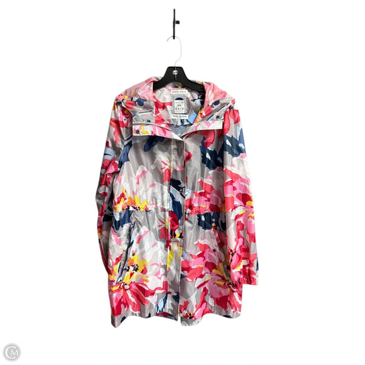 Coat Raincoat By Joules In Floral Print, Size: M