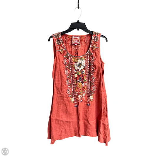 Dress Casual Short By Johnny Was In Orange, Size: S
