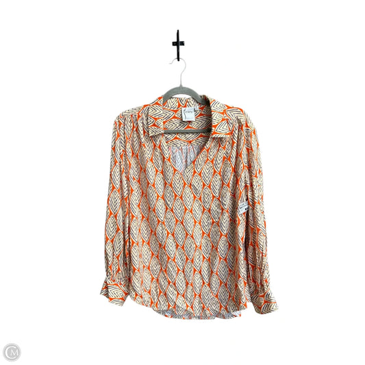 Top Long Sleeve By Clothes Mentor In Blue & Orange, Size: M