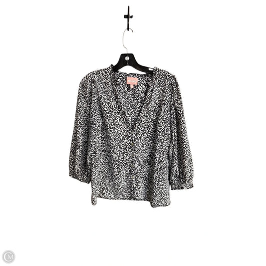Top Long Sleeve By Mumu In Black & White, Size: Xs