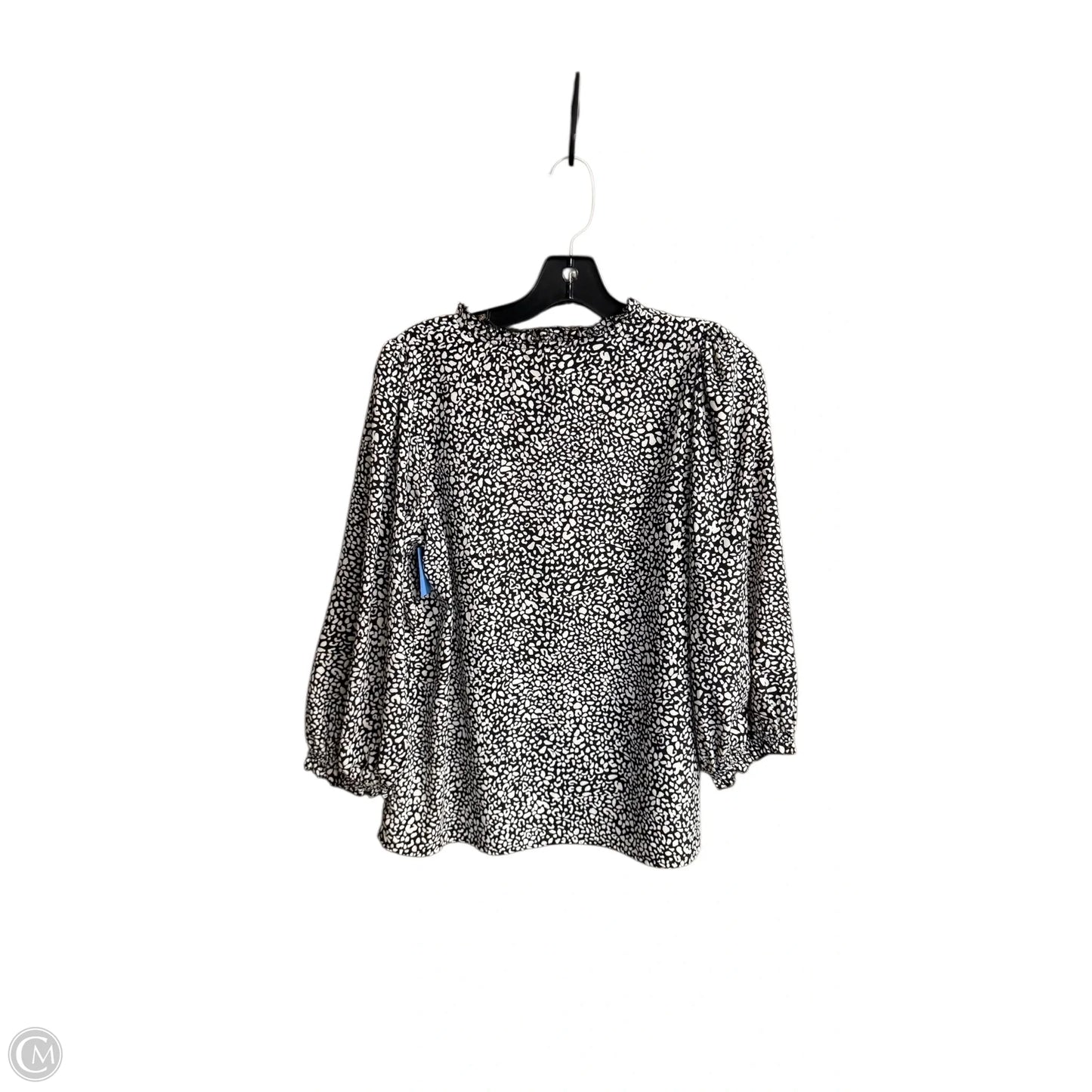 Top Long Sleeve By Mumu In Black & White, Size: Xs