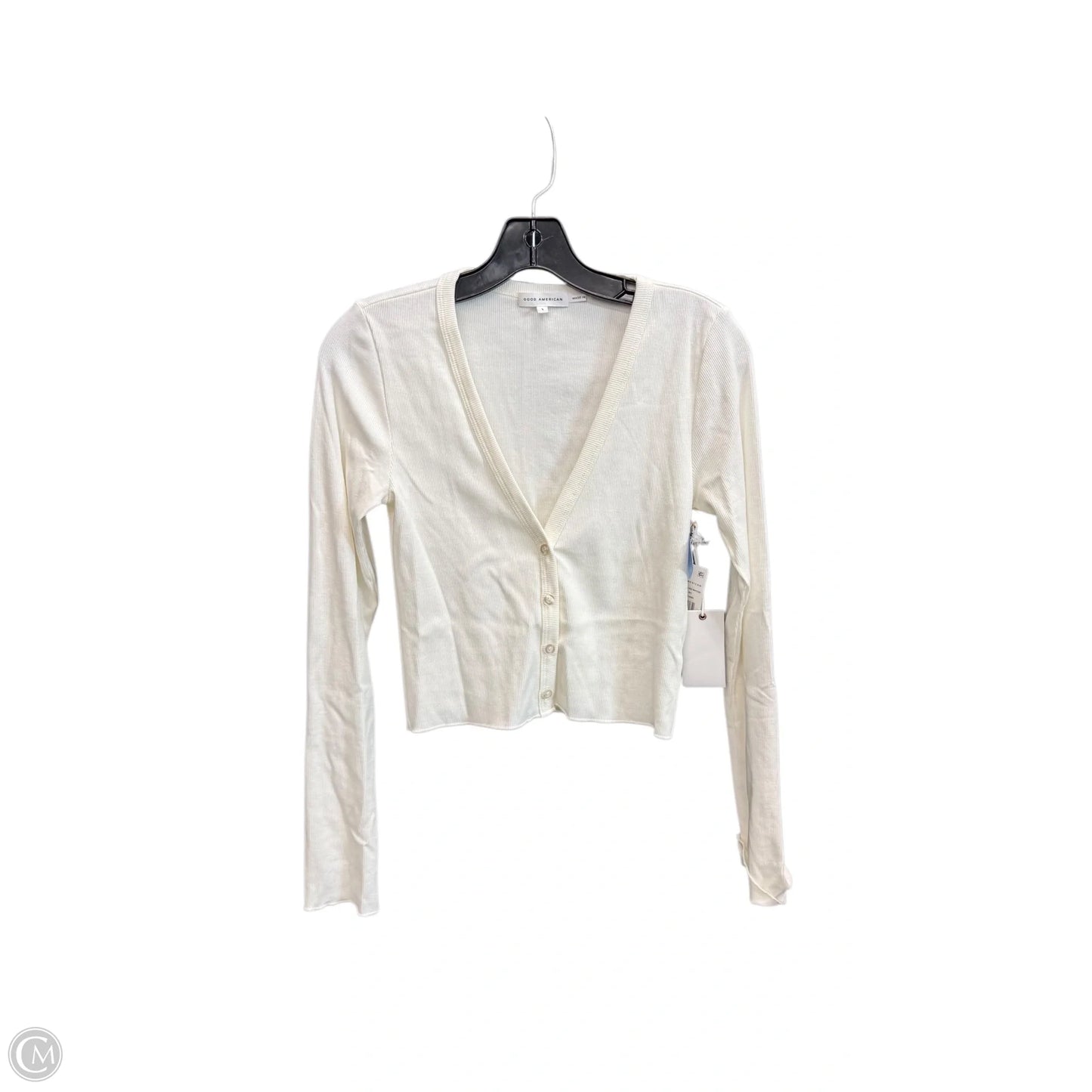 Top Long Sleeve By Good American In White, Size: S