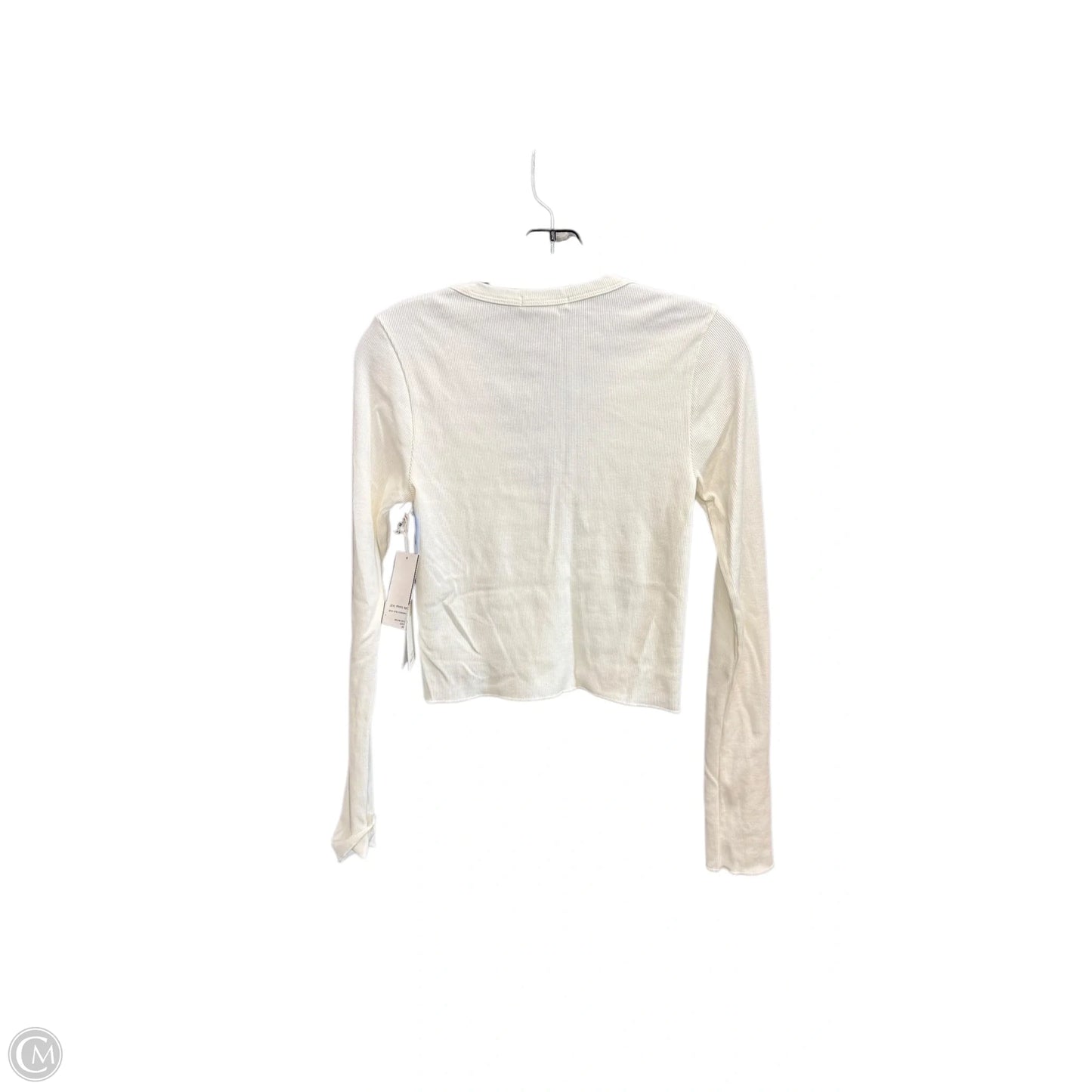 Top Long Sleeve By Good American In White, Size: S