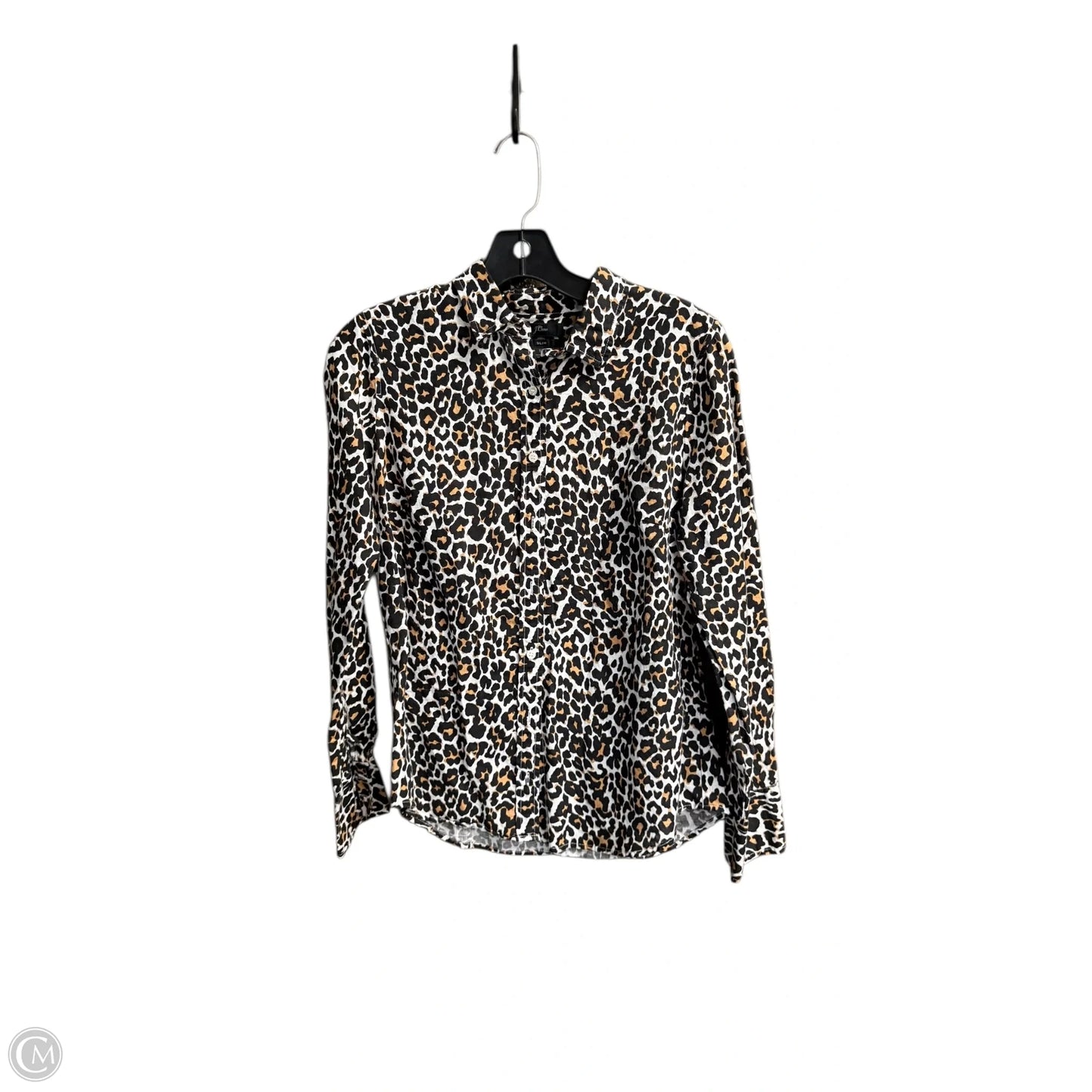 Top Long Sleeve By J. Crew In Leopard Print, Size: S