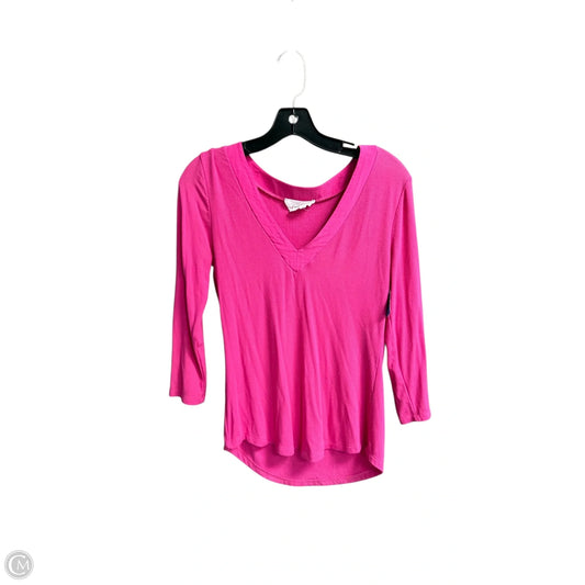 Top Long Sleeve By Anthropologie In Pink, Size: S
