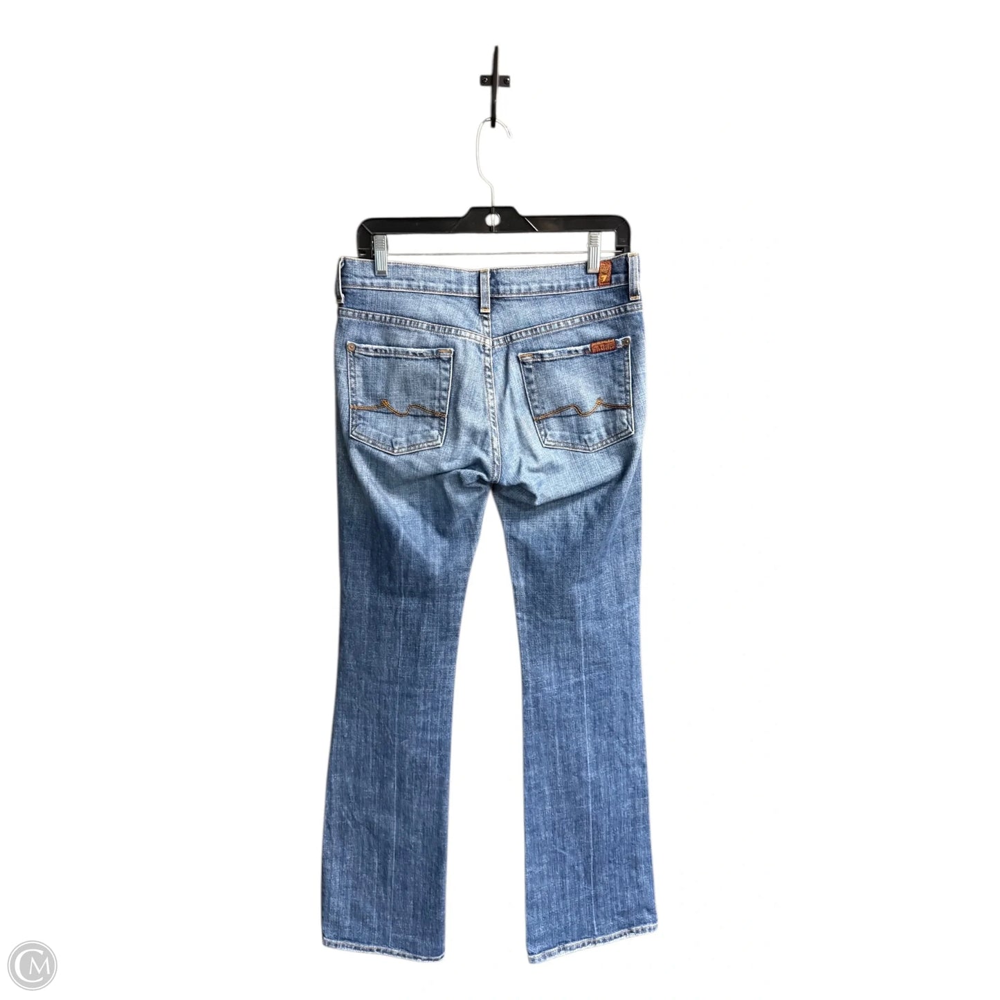 Jeans Boot Cut By 7 For All Mankind In Blue Denim, Size: 4