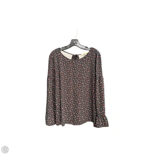 Top Long Sleeve By Loft In Multi-colored, Size: L