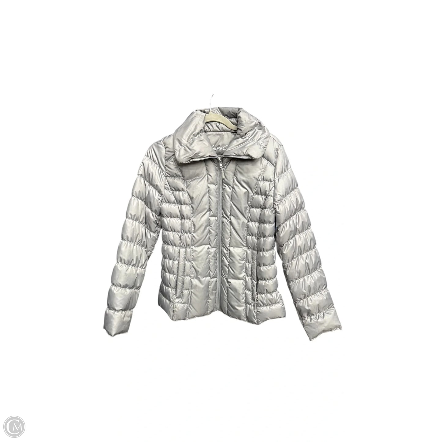 Jacket Puffer & Quilted By Kenneth Cole In Grey, Size: S