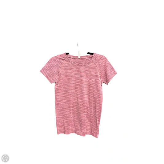 Athletic Top Short Sleeve By Athleta In Pink, Size: S