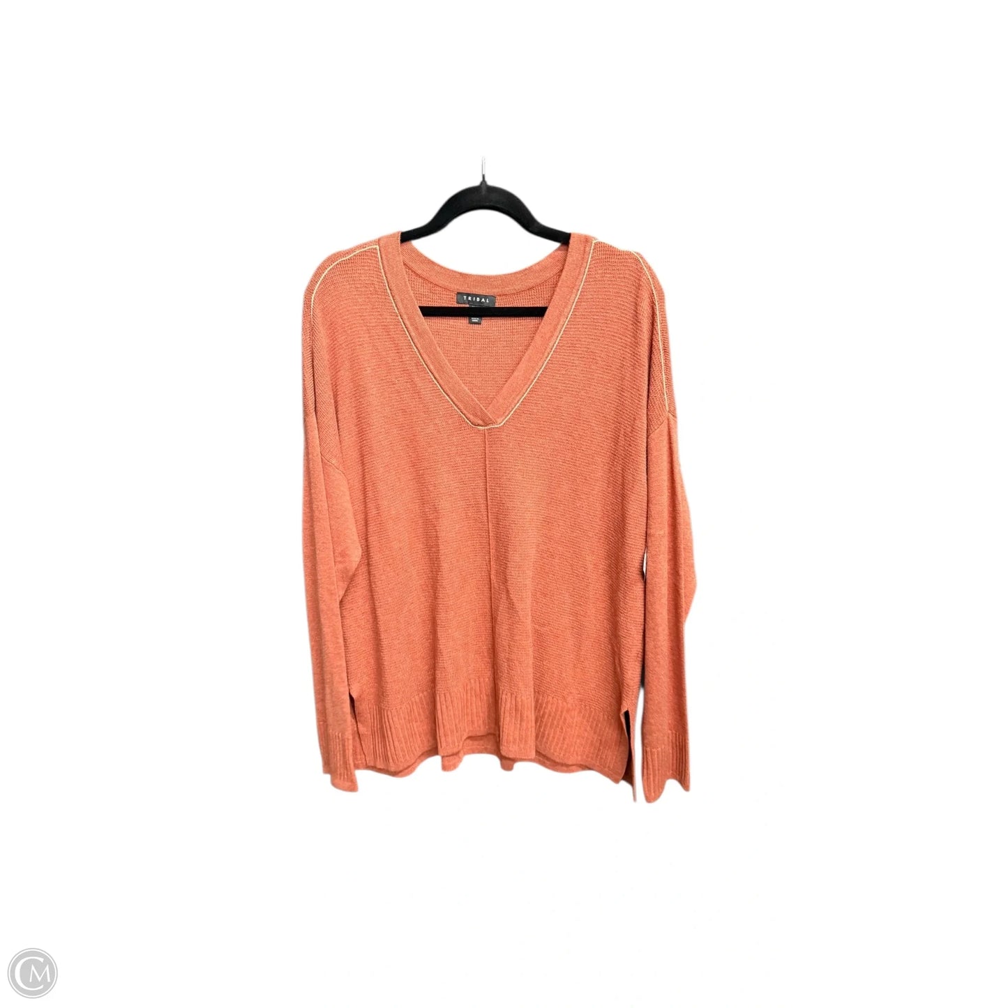 Top Long Sleeve By Tribal In Orange, Size: Xl
