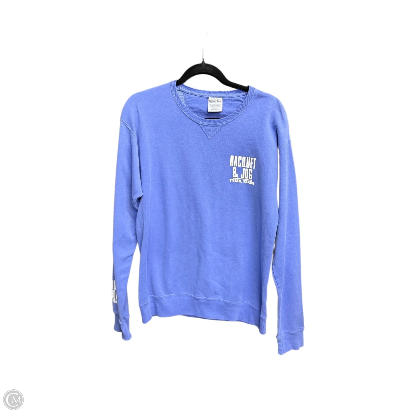 Top Long Sleeve By Clothes Mentor In Blue & White, Size: S