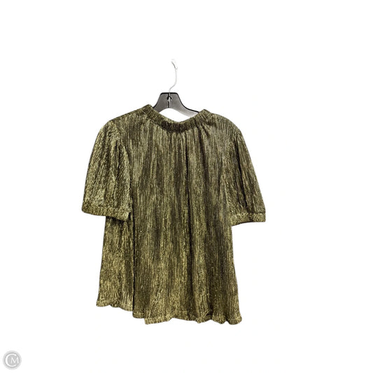 Blouse Short Sleeve By Thml In Gold, Size: S