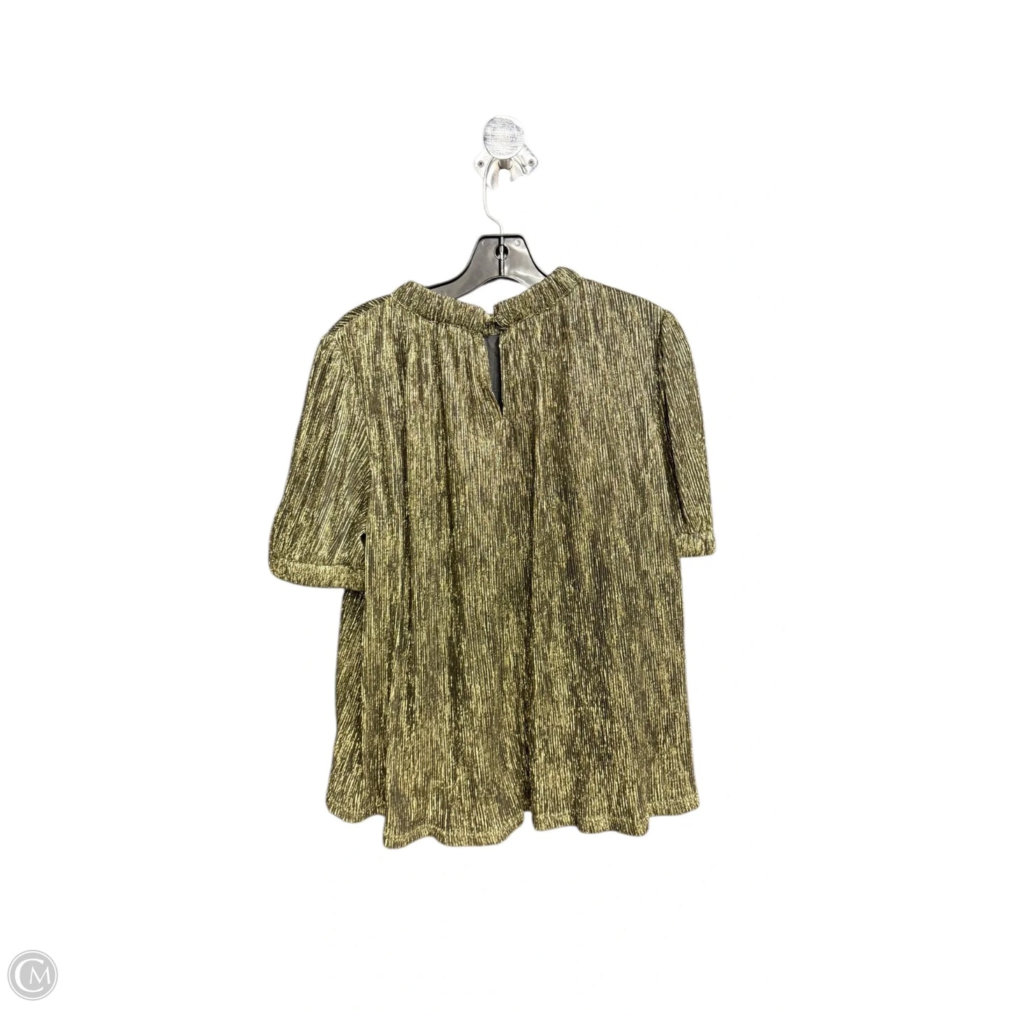 Blouse Short Sleeve By Thml In Gold, Size: S