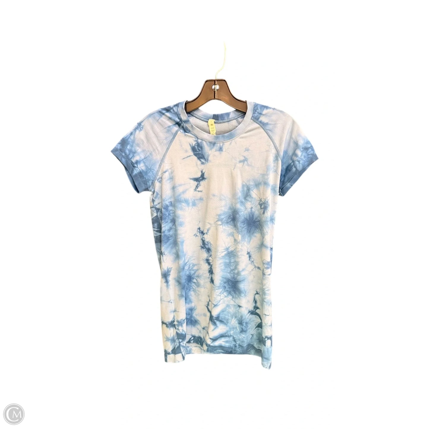 Athletic Top Short Sleeve By Lululemon In Blue, Size: M