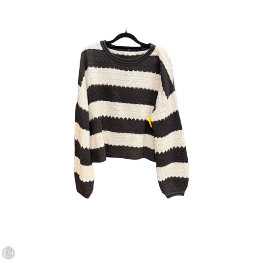 Sweater By Blu Pepper In Black & White, Size: S