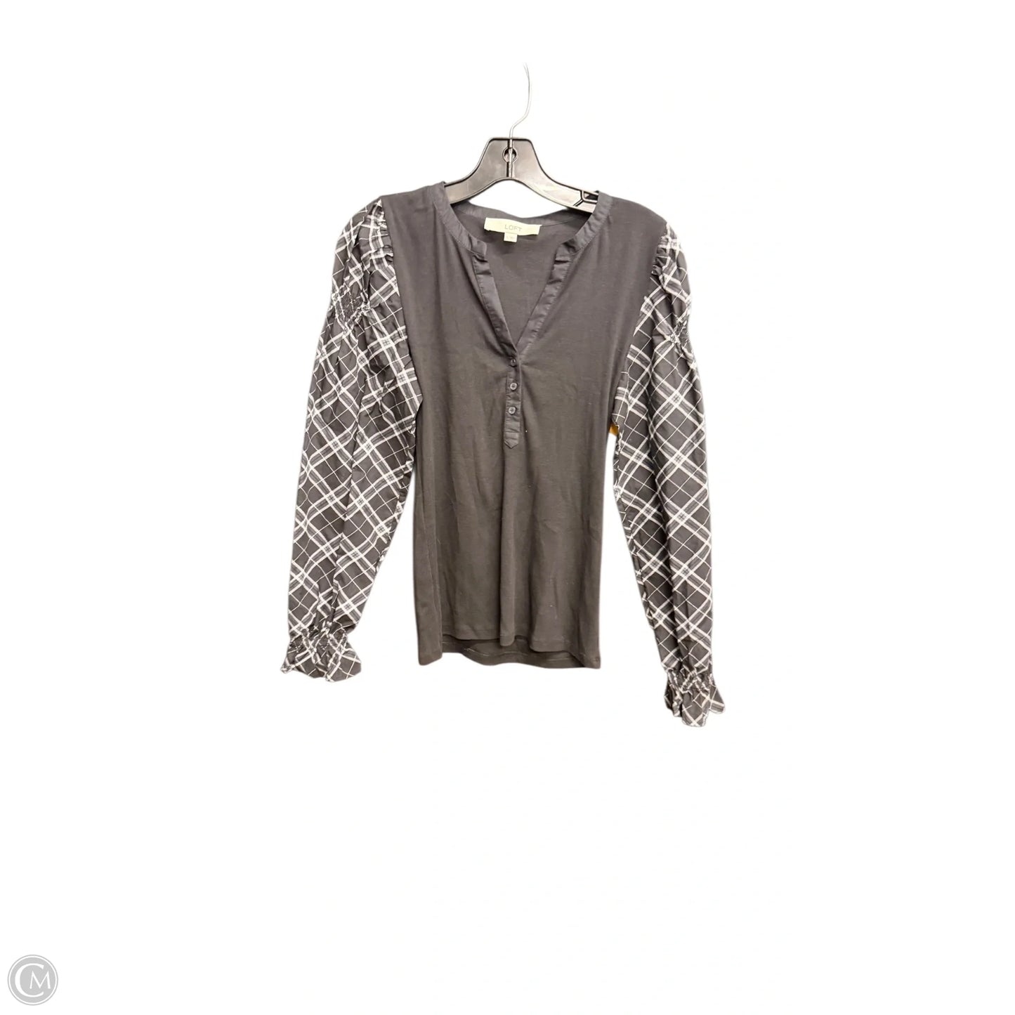 Top Long Sleeve By Loft In Black, Size: S