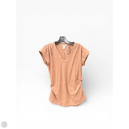 Athletic Top Short Sleeve By Athleta In Brown, Size: M