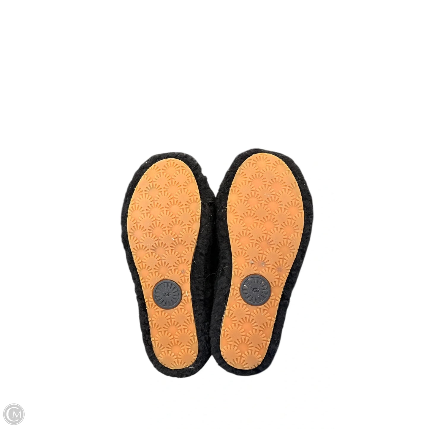 Slippers Designer By Ugg In Black, Size: 7