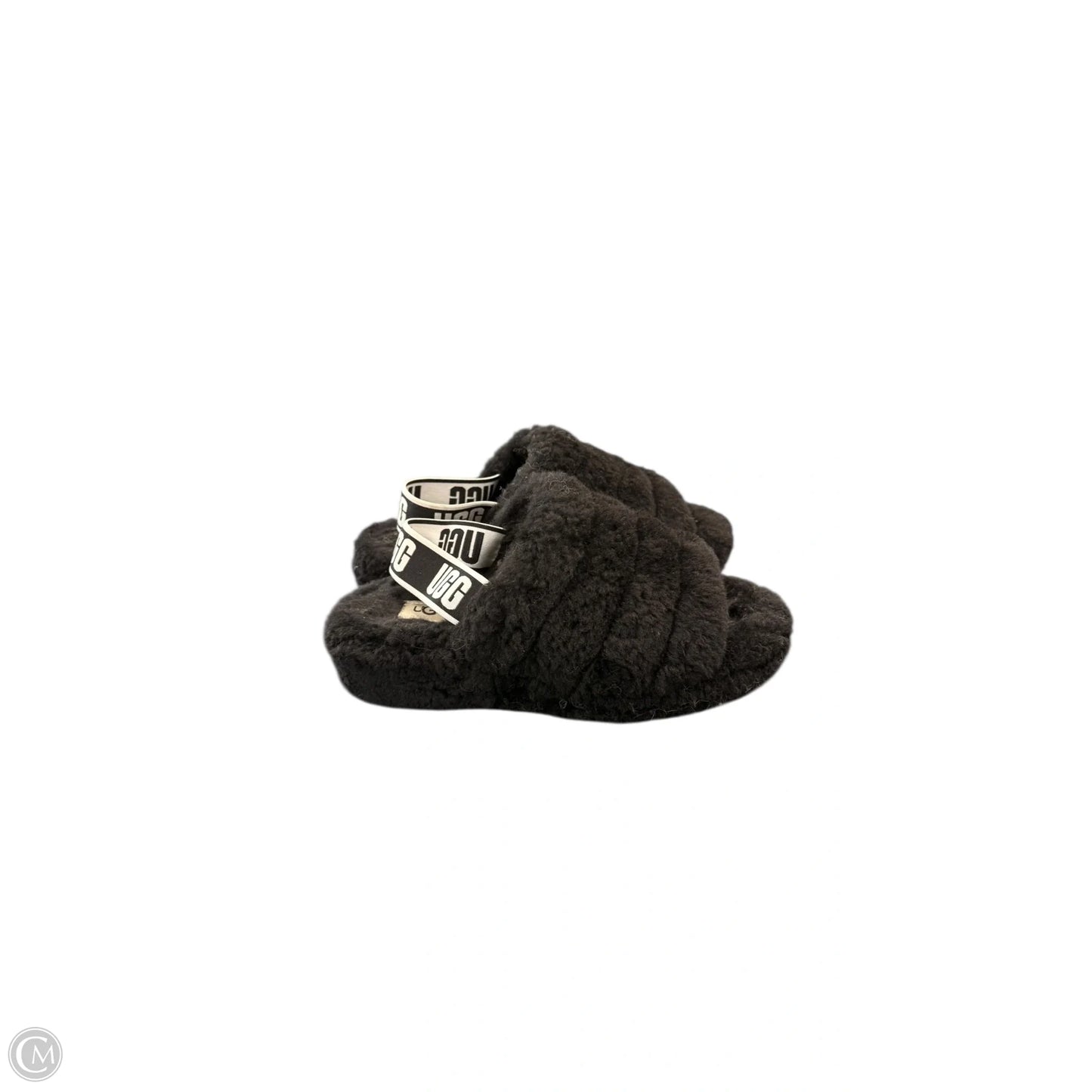 Slippers Designer By Ugg In Black, Size: 7