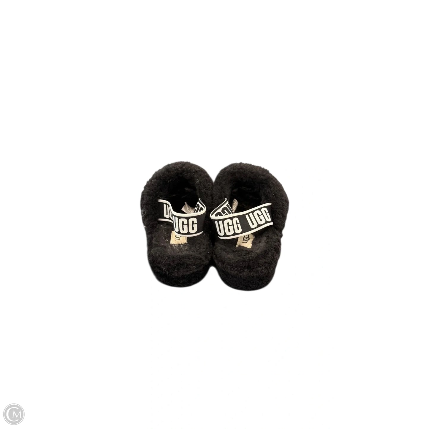 Slippers Designer By Ugg In Black, Size: 7