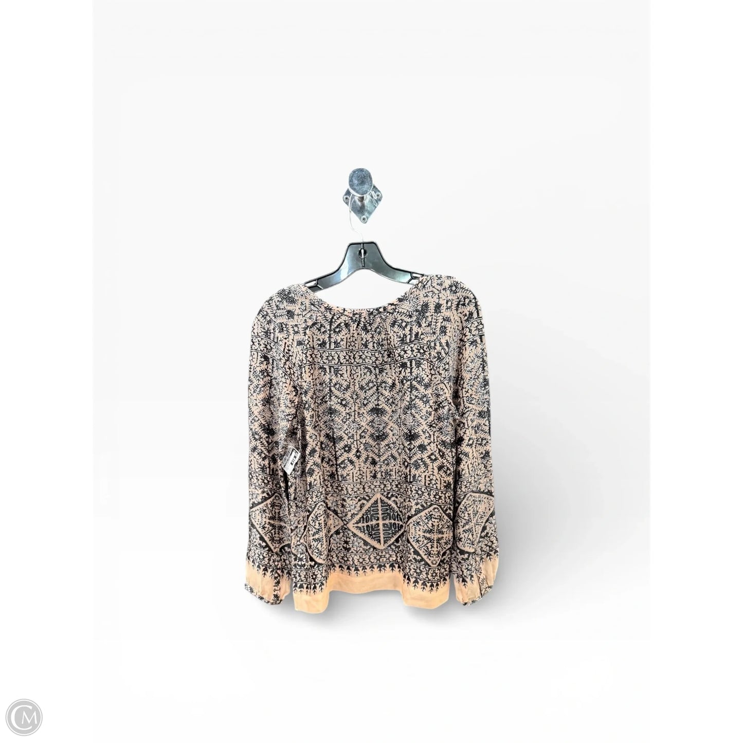 Top 3/4 Sleeve By Clothes Mentor In Black & Pink, Size: S