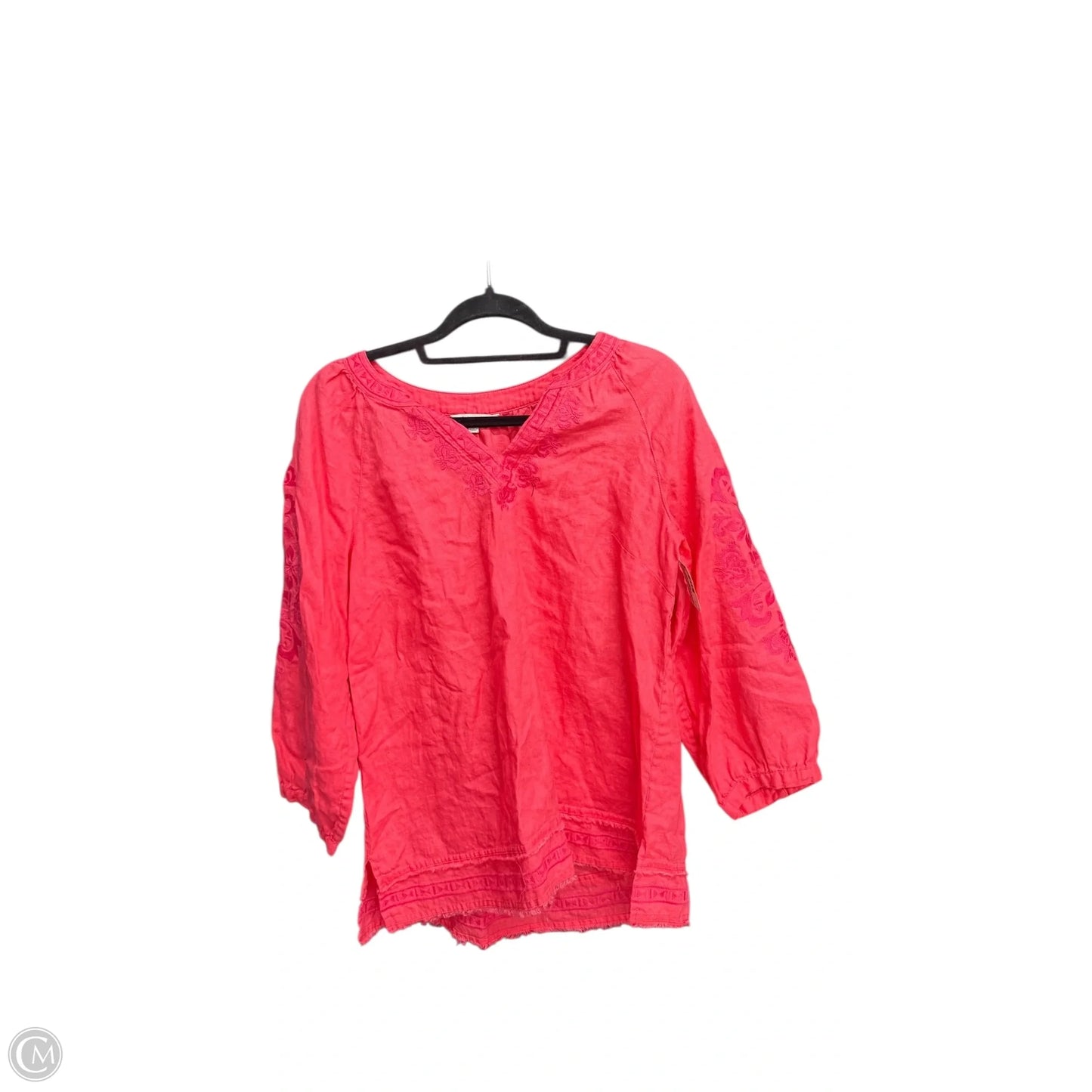 Top 3/4 Sleeve By John Mark In Pink, Size: S