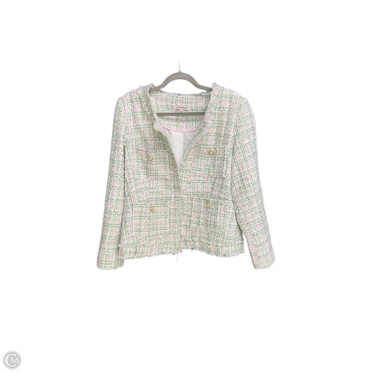 Blazer By Nanette By Nanette Lepore In Green & Pink, Size: L