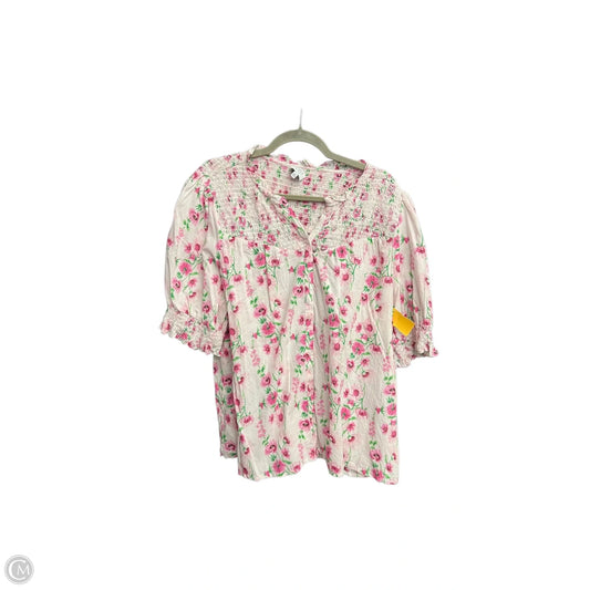 Top Short Sleeve By Crown And Ivy In Floral Print, Size: 2x