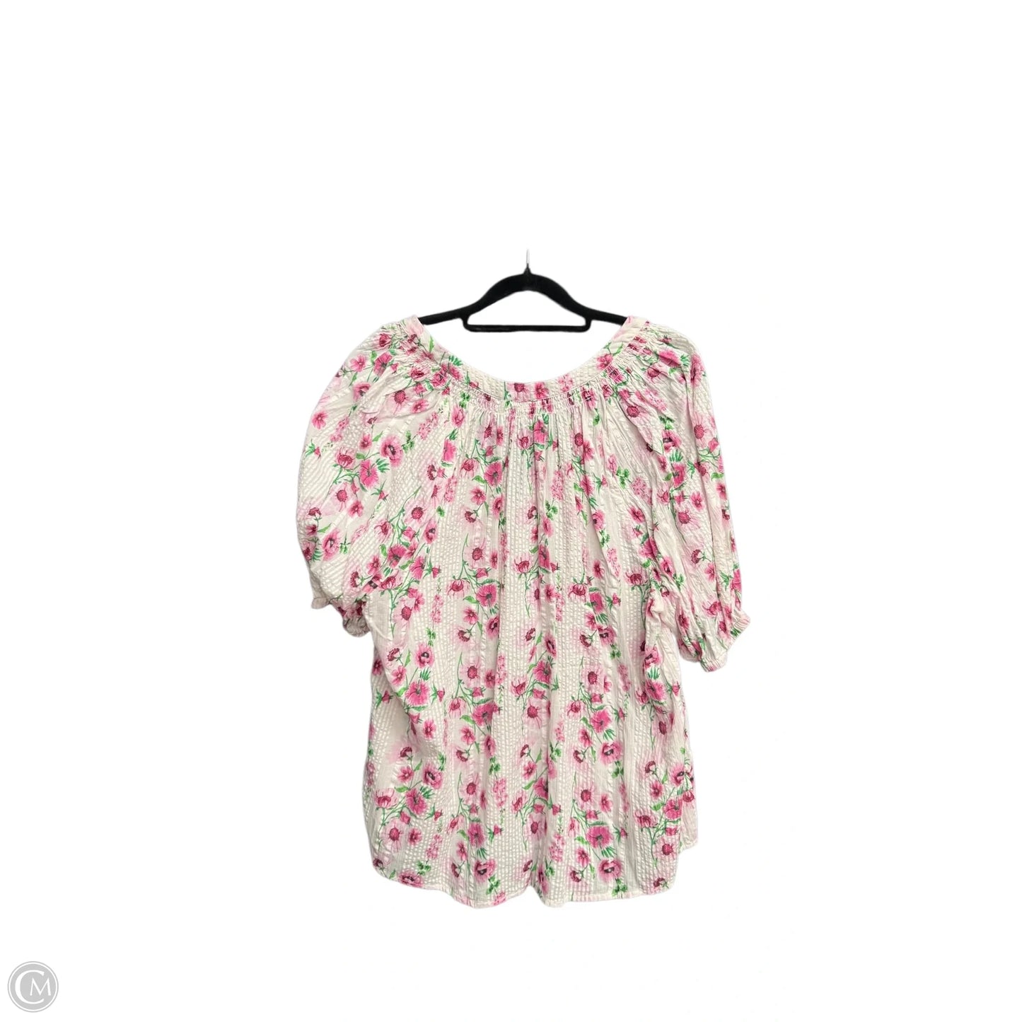 Top Short Sleeve By Crown And Ivy In Floral Print, Size: 2x