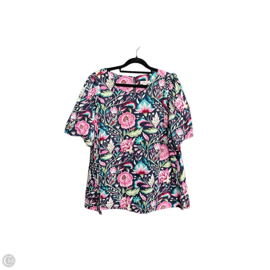 Top Short Sleeve By Crown And Ivy In Floral Print, Size: 1x
