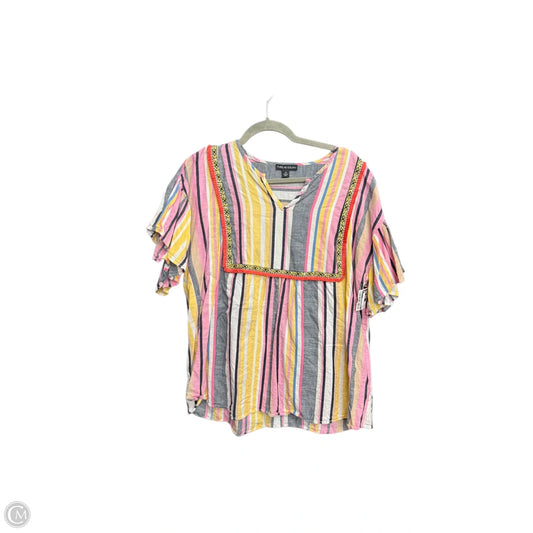 Top Short Sleeve By Clothes Mentor In Multi-colored, Size: 2x