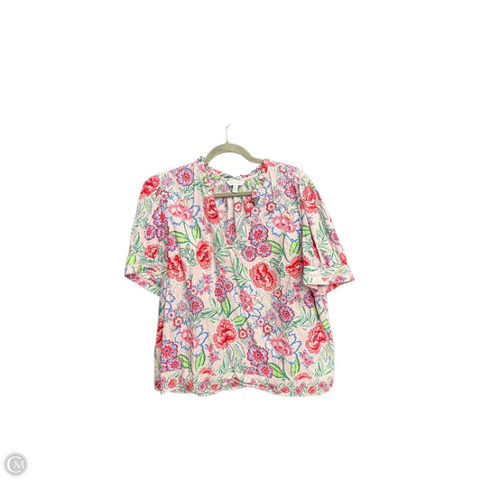 Top Short Sleeve By Crown And Ivy In Floral Print, Size: 2x