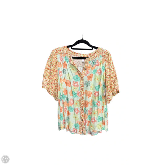 Top Short Sleeve By Clothes Mentor In Multi-colored, Size: L