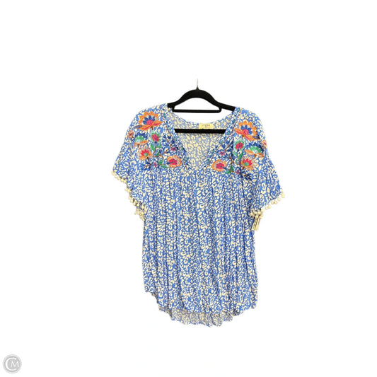 Top Short Sleeve By Umgee In Multi-colored, Size: L