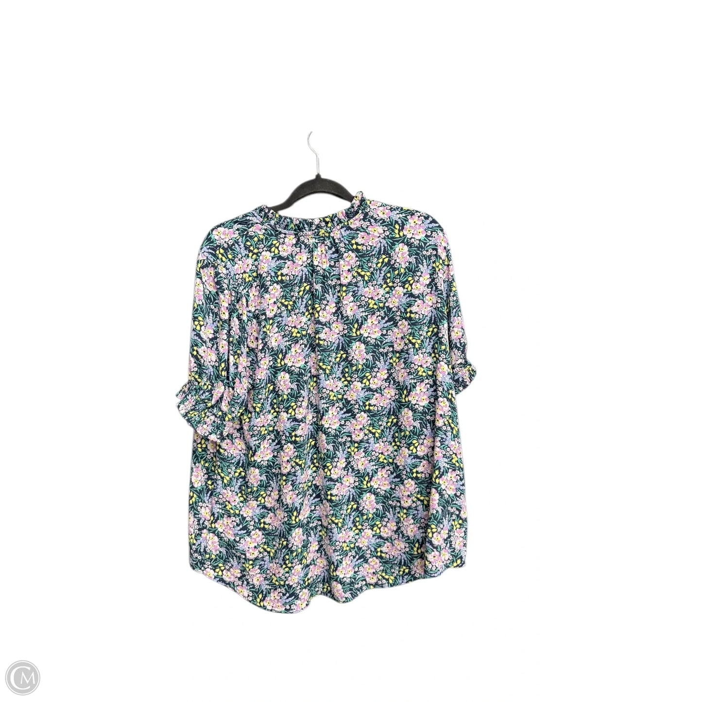 Top Short Sleeve By Everleigh In Floral Print, Size: Xl