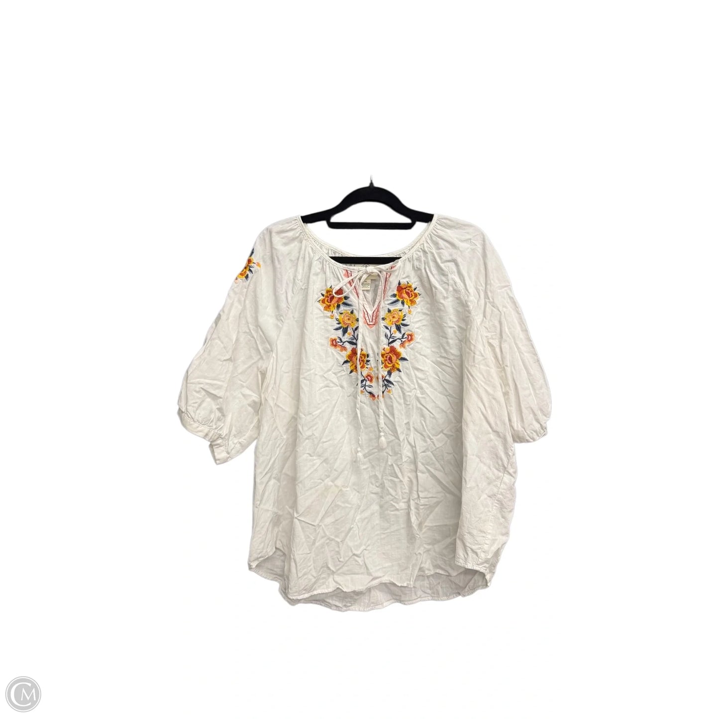 Top Short Sleeve By St Johns Bay In White, Size: Xl