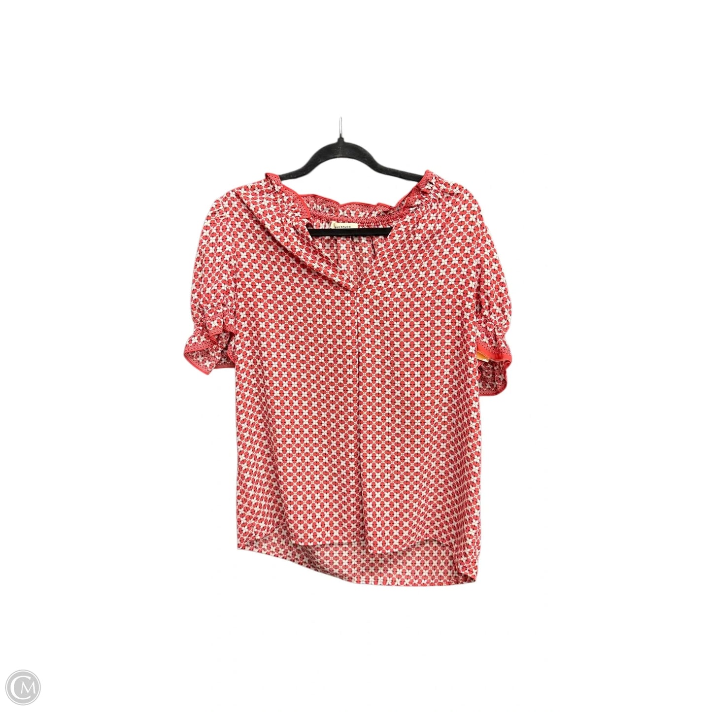 Top Short Sleeve By Max Studio In Red, Size: M