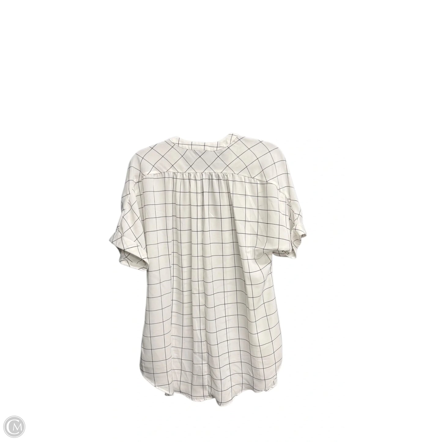 Top Short Sleeve By Worthington In Black & White, Size: L