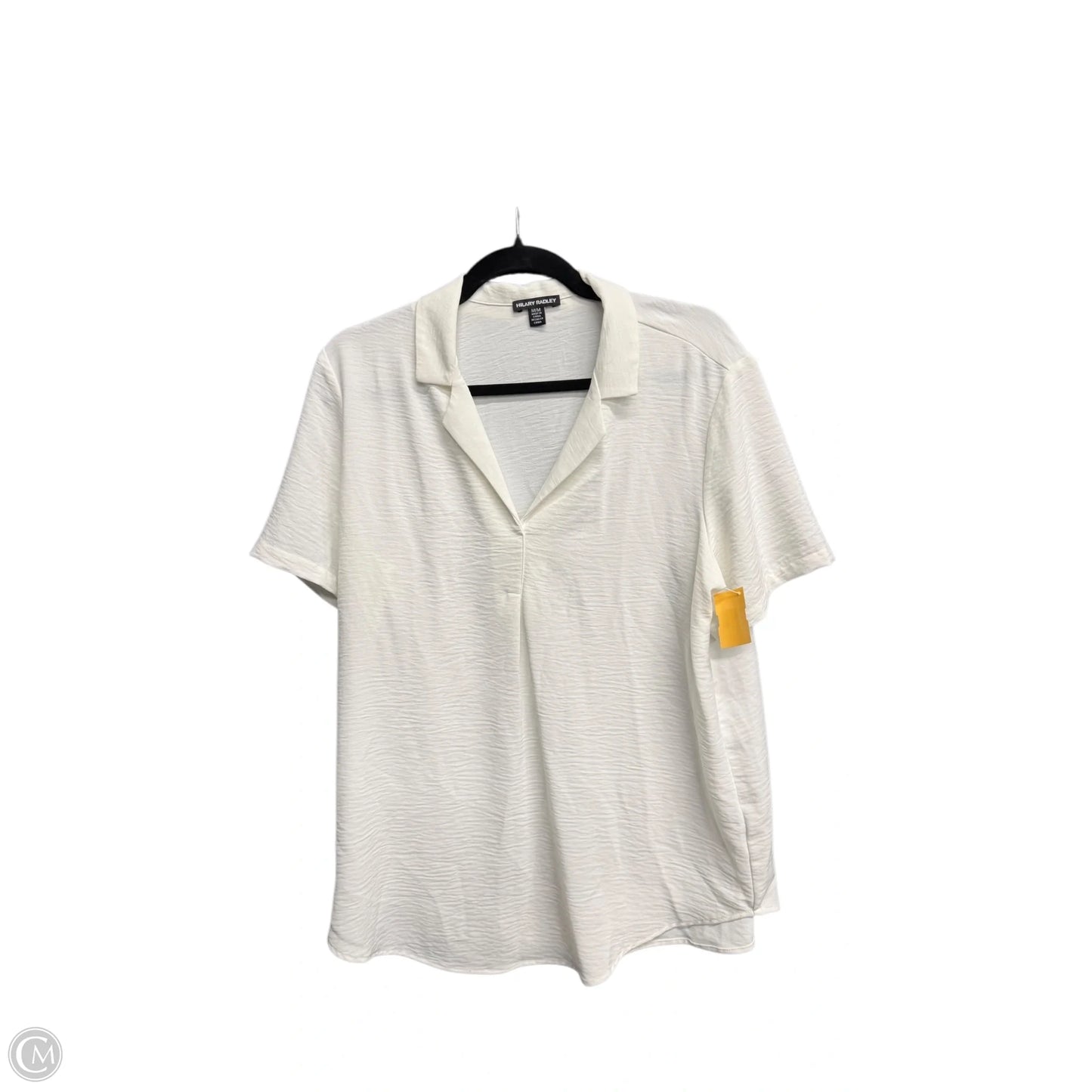 Top Short Sleeve By Hilary Radley In White, Size: M