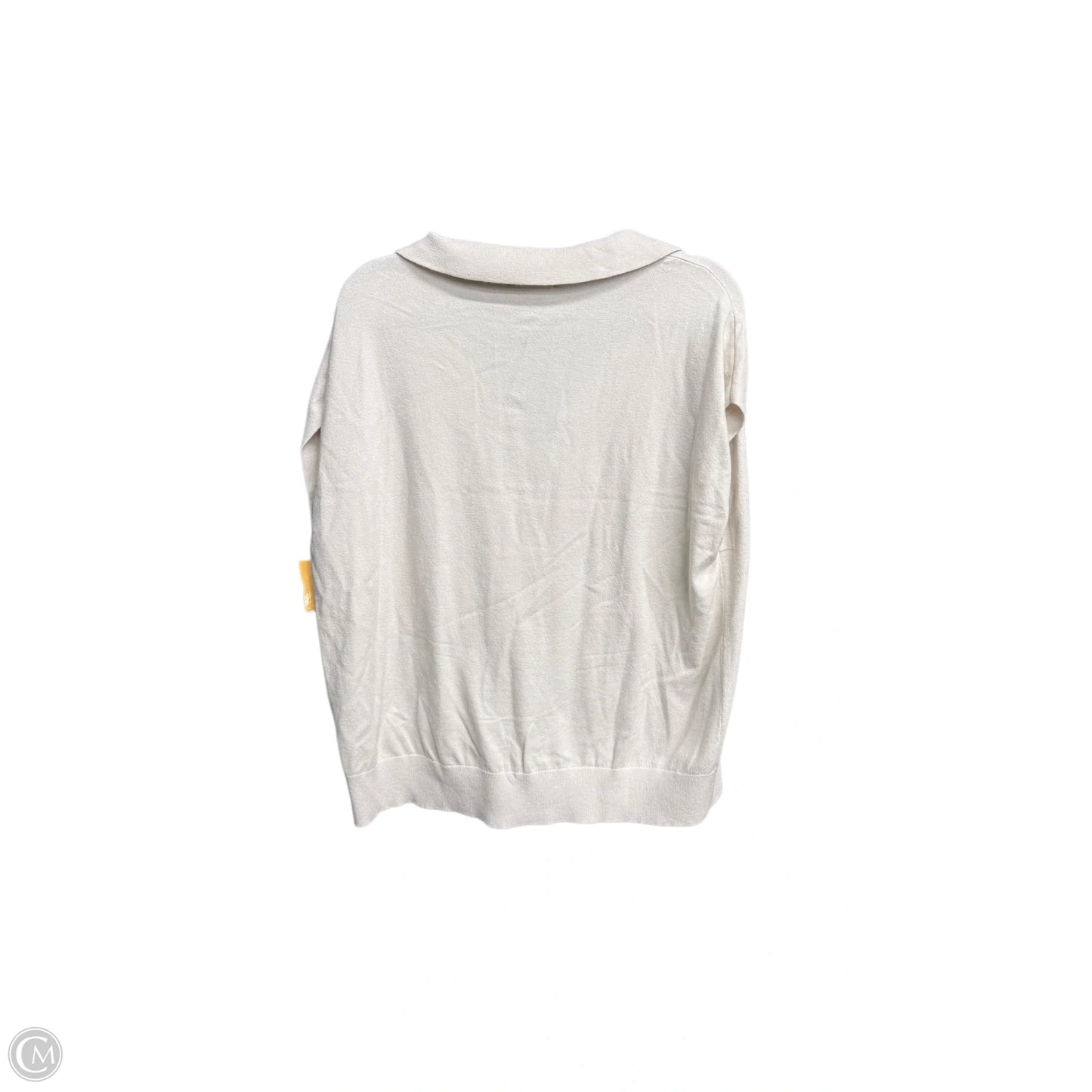 Sweater Short Sleeve By Dkny In Cream, Size: L