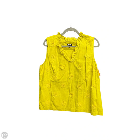 Top Sleeveless By Talbots In Yellow, Size: Xl
