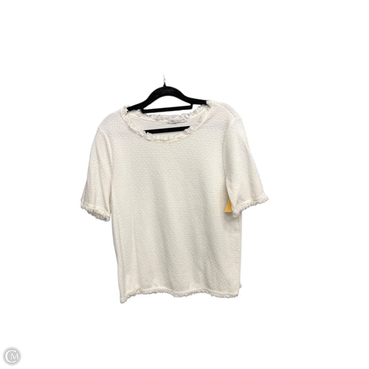 Top Short Sleeve By Green Envelope In White, Size: M