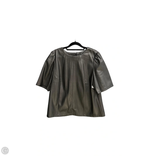 Top Short Sleeve By Ann Taylor In Black, Size: L