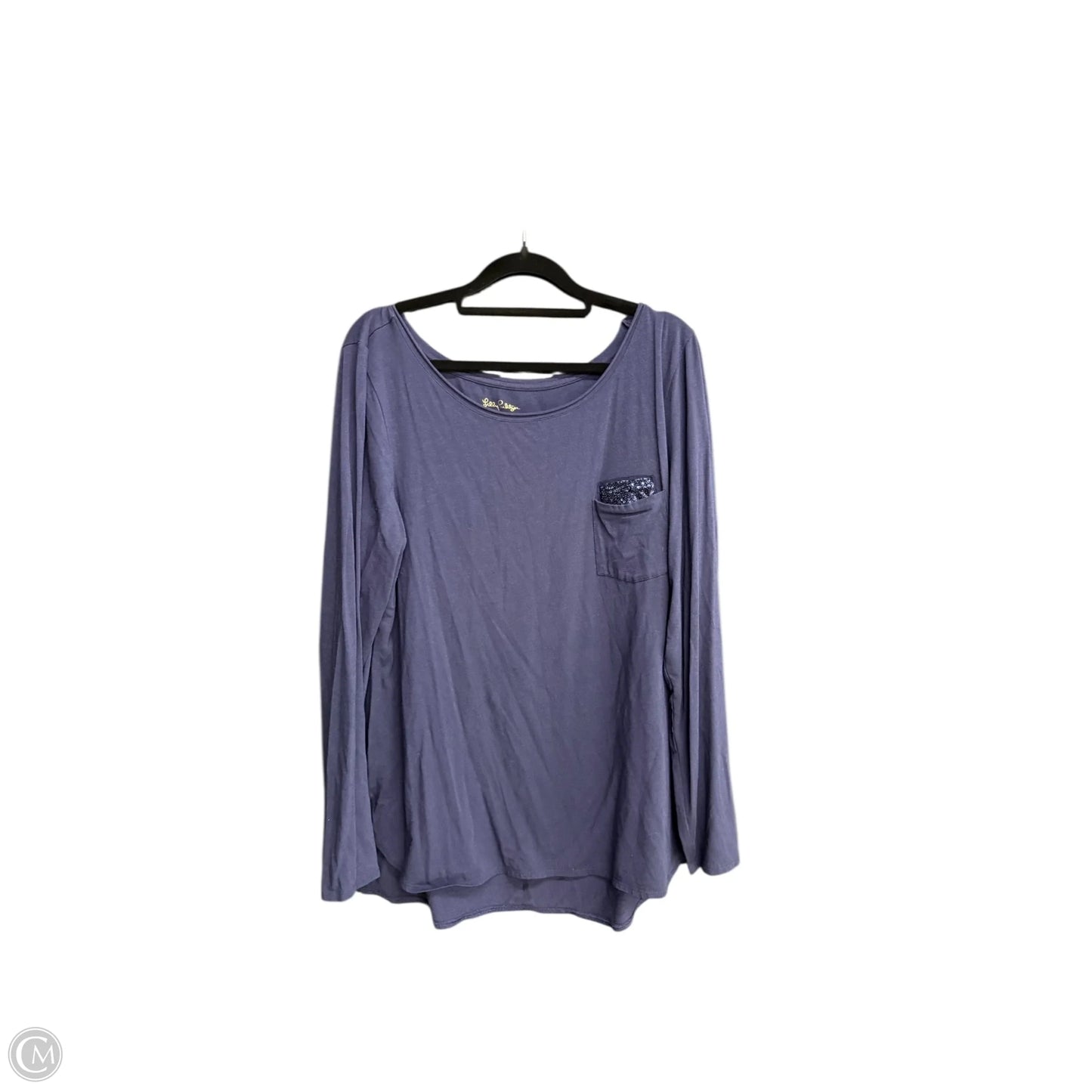 Top Long Sleeve Designer By Lilly Pulitzer In Blue, Size: Xl