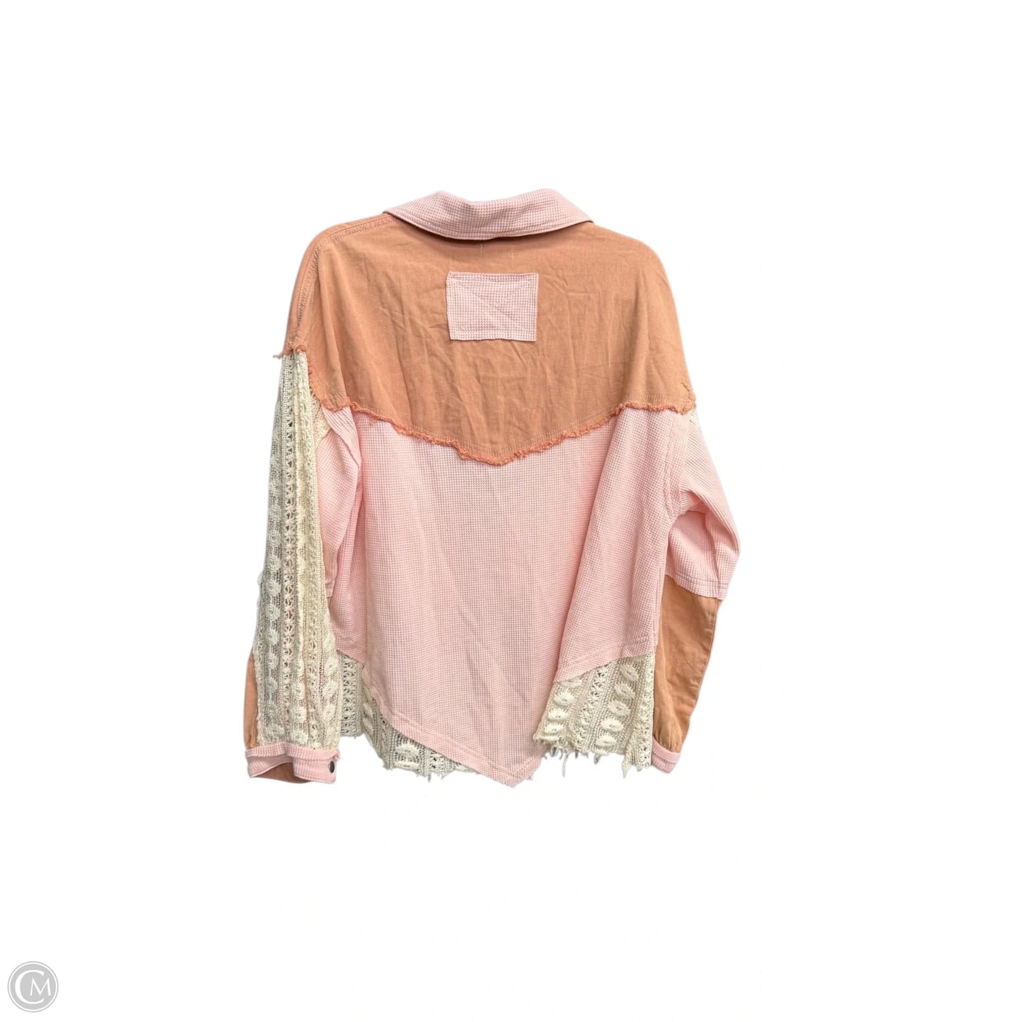 Top Long Sleeve By Pol In Pink, Size: L