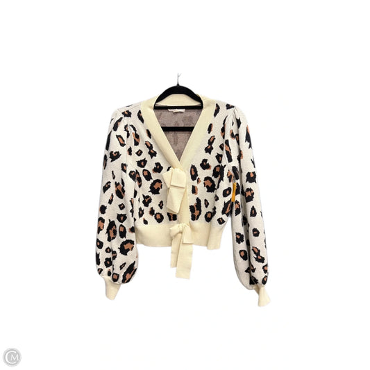 Cardigan By Entro In Leopard Print, Size: M