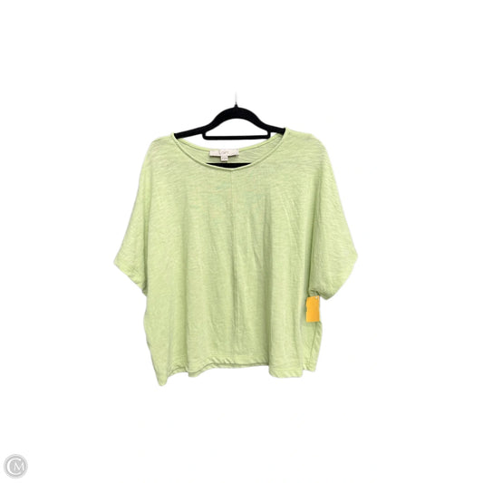 Top Short Sleeve By Loft In Green, Size: M