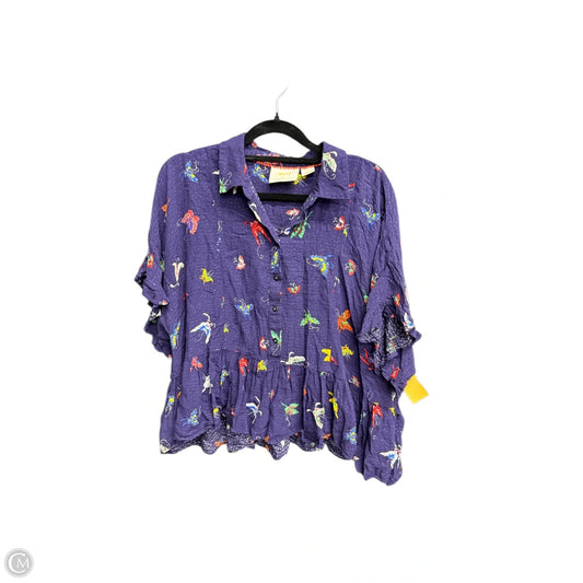 Top Short Sleeve By Maeve In Multi-colored, Size: S